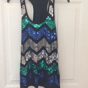 Sequined tank